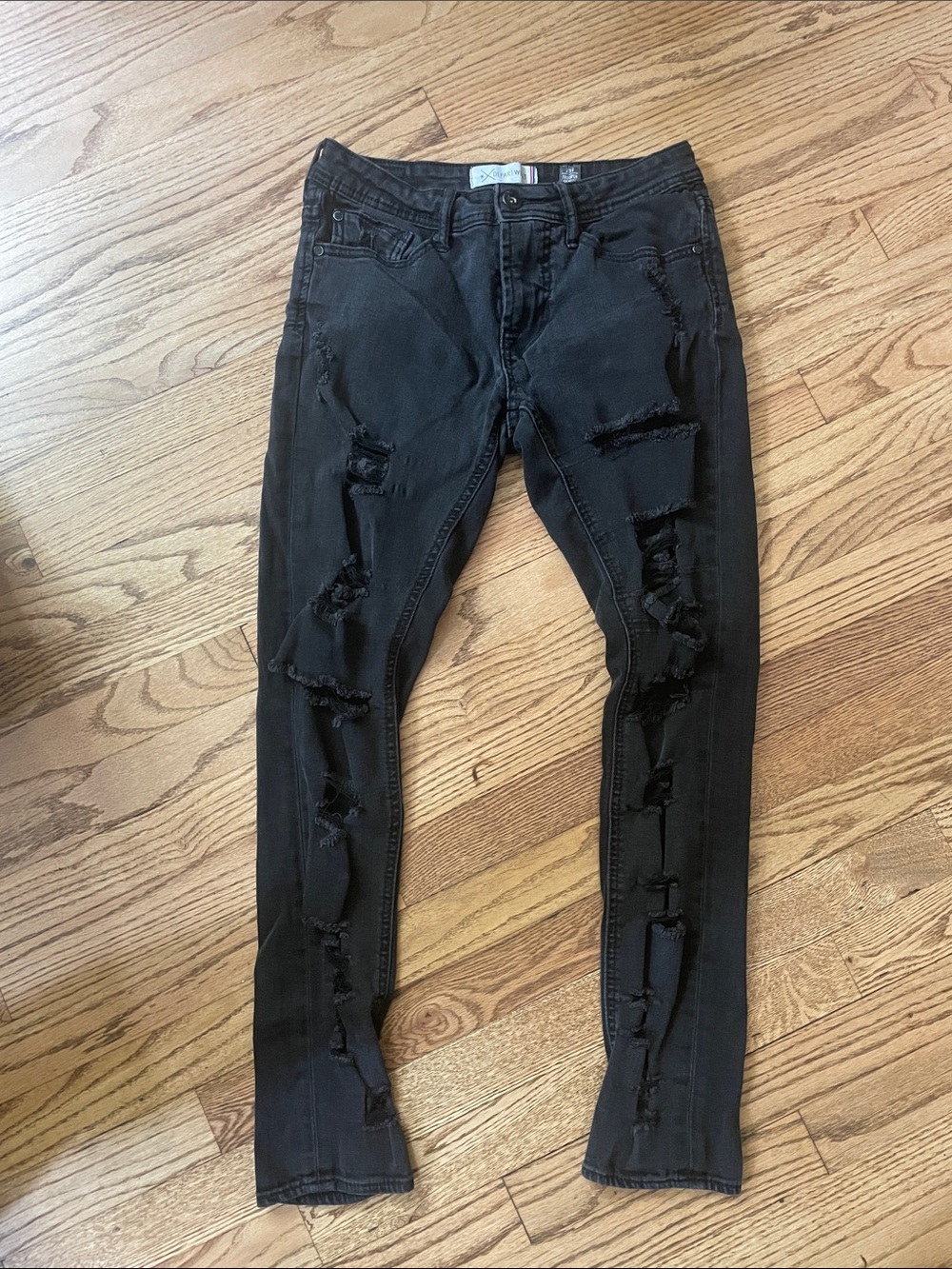 Men's Black Ripped Skinny Jeans